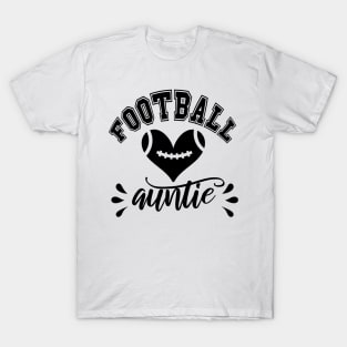 Football auntie black T-Shirt